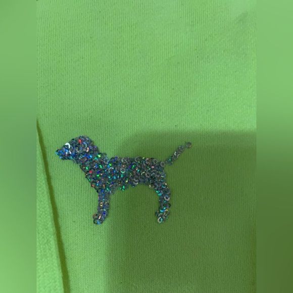 PINK VS NEON IRIDESCENT BLING HOODIE/ YOGA LEGGINGS PANTS OUTFIT M/S - Picture 9 of 11